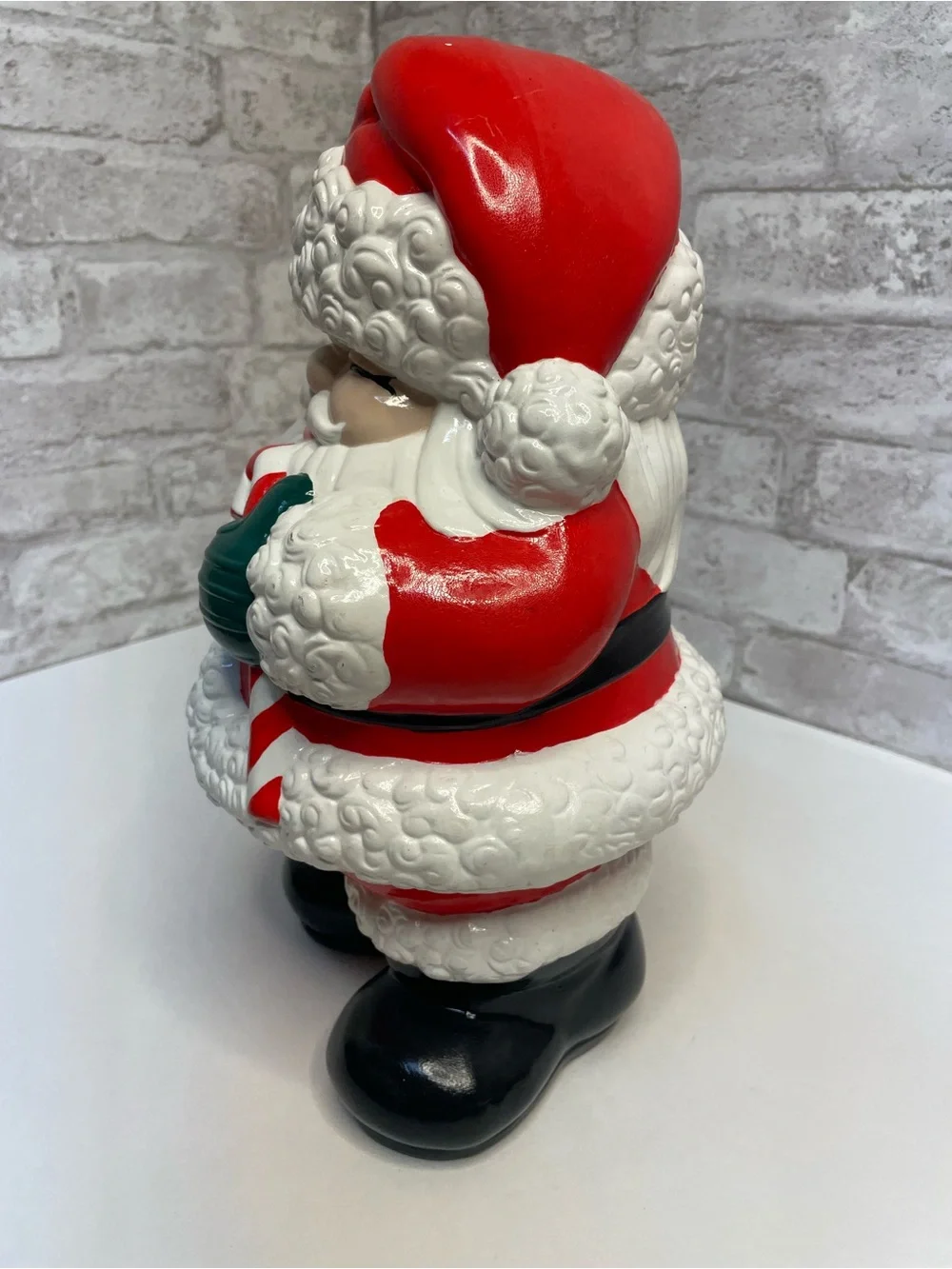 Vintage Santa Claus Figurine Statue Glenview Mold Ceramic Christmas Hand Painted